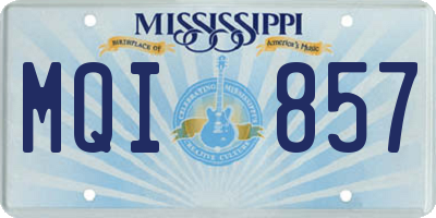 MS license plate MQI857