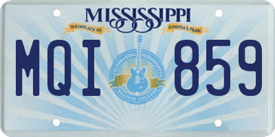 MS license plate MQI859