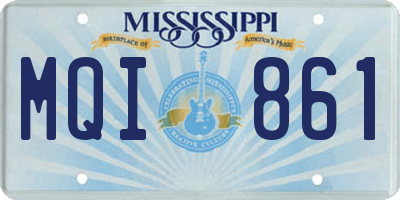 MS license plate MQI861