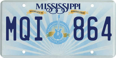 MS license plate MQI864