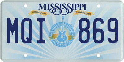 MS license plate MQI869
