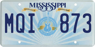 MS license plate MQI873