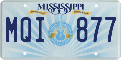 MS license plate MQI877