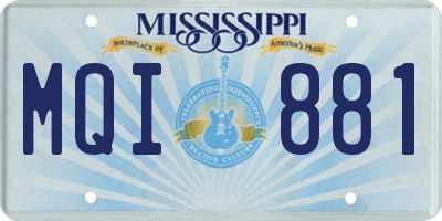 MS license plate MQI881