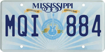 MS license plate MQI884