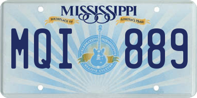 MS license plate MQI889