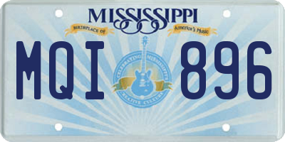 MS license plate MQI896