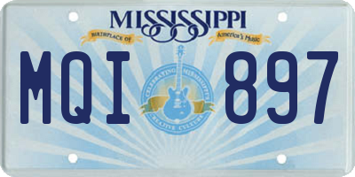 MS license plate MQI897