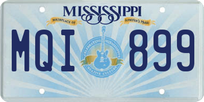 MS license plate MQI899