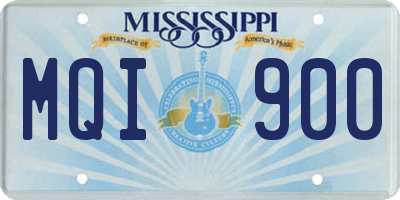 MS license plate MQI900