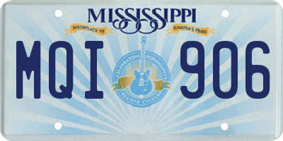 MS license plate MQI906