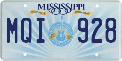 MS license plate MQI928
