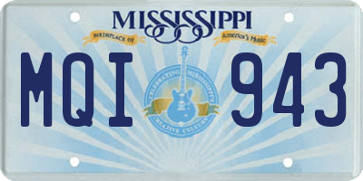 MS license plate MQI943
