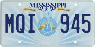 MS license plate MQI945