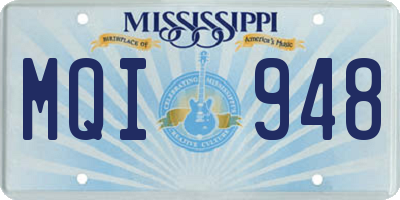 MS license plate MQI948