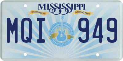 MS license plate MQI949