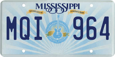 MS license plate MQI964