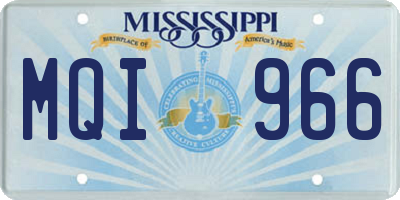 MS license plate MQI966
