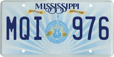 MS license plate MQI976