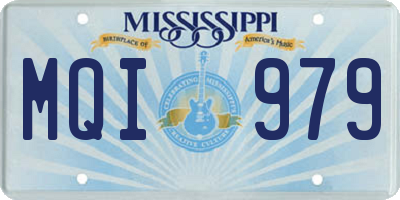 MS license plate MQI979