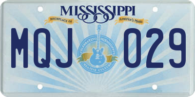 MS license plate MQJ029