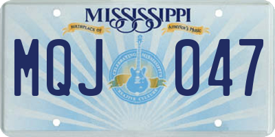 MS license plate MQJ047
