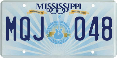 MS license plate MQJ048