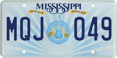 MS license plate MQJ049