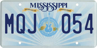 MS license plate MQJ054