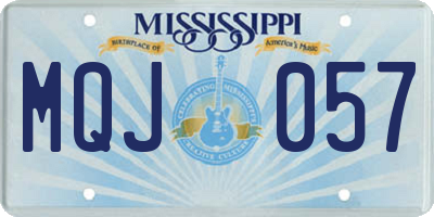 MS license plate MQJ057