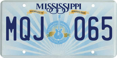 MS license plate MQJ065