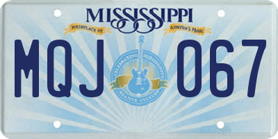 MS license plate MQJ067