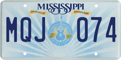 MS license plate MQJ074