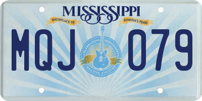 MS license plate MQJ079