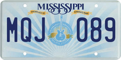 MS license plate MQJ089