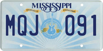 MS license plate MQJ091