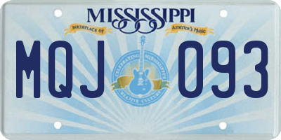 MS license plate MQJ093