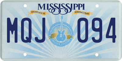 MS license plate MQJ094