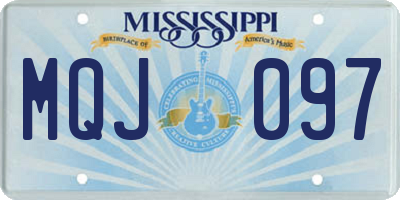 MS license plate MQJ097