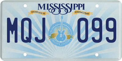 MS license plate MQJ099