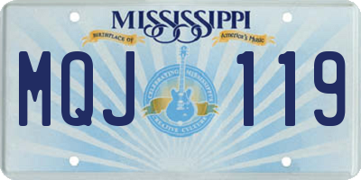 MS license plate MQJ119