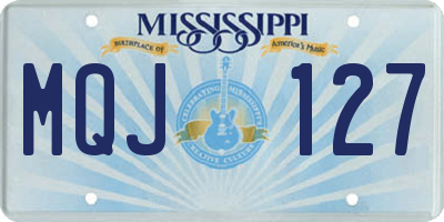 MS license plate MQJ127