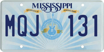 MS license plate MQJ131