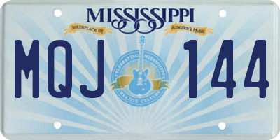 MS license plate MQJ144
