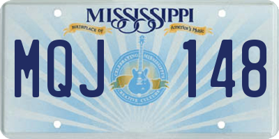 MS license plate MQJ148