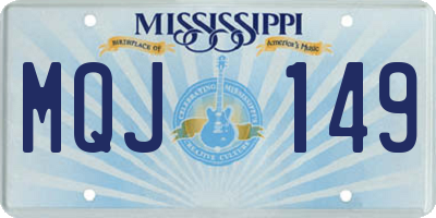 MS license plate MQJ149