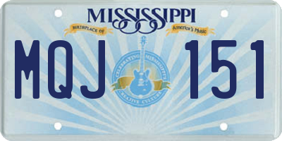 MS license plate MQJ151
