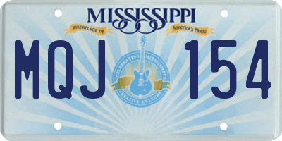 MS license plate MQJ154