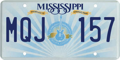 MS license plate MQJ157