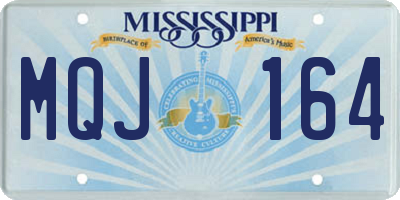 MS license plate MQJ164